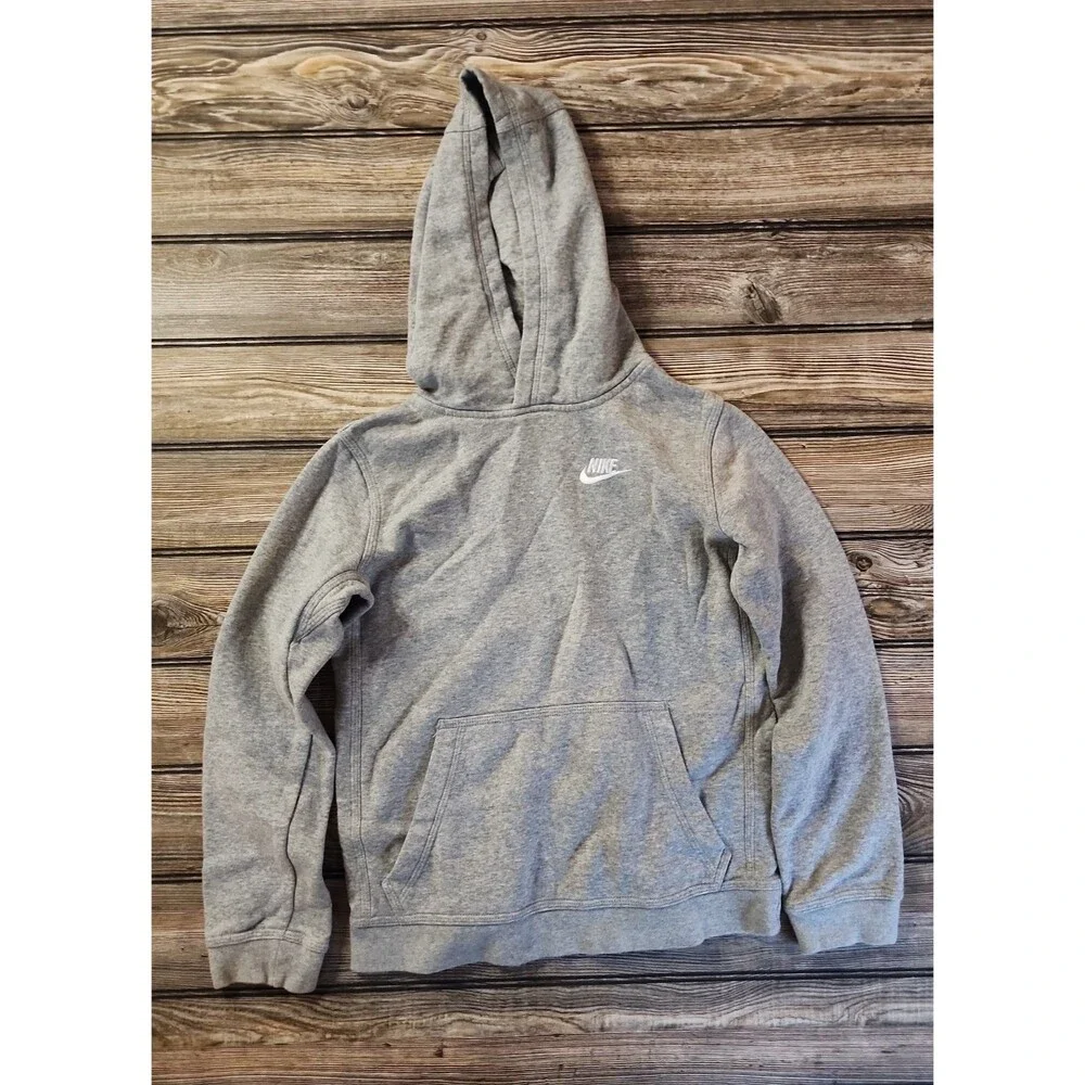 Nike Gray Hoodie Pullover Sweatshirt Boy's Larger